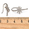 Rack Plating Brass Pave Cubic Zirconia Earring Hooks KK-O143-21P-3
