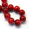 Baking Paint Glass Round Bead Strands DGLA-Q019-8mm-49-2