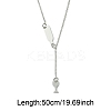 2Pcs 2 Colors Alloy Cable Chain Wine Cup Pendant Y Necklaces for Women AJEW-FS0001-23-4