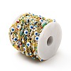 Brass Flat Round Link Chains CHC-G017-24G-4
