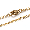 Ion Plating(IP) 304 Stainless Steel Cable Chain Necklace STAS-L164B-01G-1
