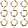 12Pcs 201 Stainless Steel Huggie Hoop Earring Findings STAS-SC0007-98G-1