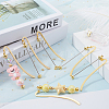 6Pcs Iron & Alloy Bookmarks with Beadable Bar Pendant AJEW-SC0003-11-4