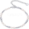 Oval Brass Beaded Bracelets for Women FS-WG887E1-02-1
