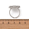 Brass Micro Pave Cubic Zirconia Cuff Rings RJEW-D323-03P-5