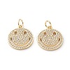 Brass Micro Pave Clear Cubic Zirconia Pendants X-ZIRC-Z014-08G-1