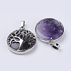 Natural & Synthetic Mixed Stone Pendants G-P350-D-3