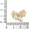 Brass Micro Pave Clear Cubic Zirconia Connector Charms LS-KK-M308-14G-3
