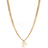 1Pc 304 Stainless Steel Letter Pendant Necklaces NJEW-LP0001-33P-G-1