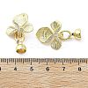 Brass Micro Pave Clear Cubic Zirconia Fold Over Clasps KK-Z080-05G-3