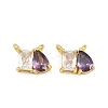 Brass Pave Cubic Zirconia Charms CU-CBA6A75-03G-08-1