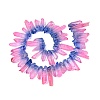 Two Tone Spray Painted Natural Quartz Crystal Points Beads Strands G-Q610-03B-2