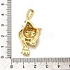 Rack Plating Brass Micro Pave Cubic Zirconia Pendants KK-L226-052G-02-3