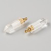 Faceted Natural Quartz Crystal Pointed Pendants G-H252-F07-2