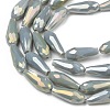 Electroplated Opaque Glass Beads Strands EGLA-L015-FR-B19-01-2