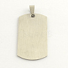 Non-Tarnish 201 Stainless Steel Rectangle Stamping Blank Tag Pendants X-STAS-S030-03-2