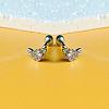 Angel Wing Heart 316L Surgical Stainless Steel Pave Cubic Zirconia Tongue Rings FS-WG901EE-01-1