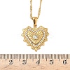 304 Stainless Steel Rhinestone Pendant Necklaces for Women NJEW-B150-01G-02-5
