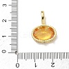 Brass Pave Cubic Zirconia Pendants CU-CBA6980-07G-4