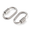 Non-Tarnish 304 Stainless Steel Screw Carabiner Lock Charms STAS-H107-04C-P-2