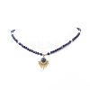 Natural Lapis Lazuli Beaded Necklaces NJEW-JN04226-02-2