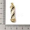Rack Plating Brass Micro Pave Cubic Zirconia and Enamel Pendants KK-B092-14G-02-3