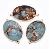 Assembled Bronzite and Aqua Terra Jasper Links connectors G-T111-06D-1