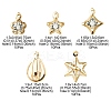 50Pcs 5 Style Rack Plating Iron Charms FIND-YW0003-87-3
