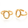 Ion Plating(IP) 304 Stainless Steel Hollow Oval Cuff Rings LS-RJEW-N038-120LG-2