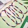 Polymer Clay Rhinestone Round Beaded Necklaces NJEW-SW00049-02-5