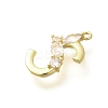 Brass Micro Pave Cubic Zirconia Pendants LS-KK-M310-01G-19-2