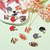 16Pcs 8 Style Alloy Enamel Pendants ENAM-CJ0005-79-6