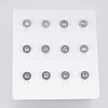 304 Stainless Steel Stud Earrings EJEW-H357-05P-3