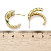 Twist Brass Micro Pave Cubic Zirconia Stud Earrings EJEW-M082-16G-01-4