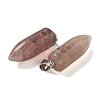 Natural Strawberry Quartz Pointed Pendants G-B127-18P-03-2