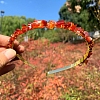 Natural Carnelian Hair Bands PW-WGC1C33-48-1