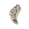 Alloy Croissant Brooch Pin JEWB-F019-01P-2