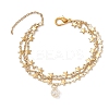 3Pcs 3 Styles 304 Stainless Steel Multi-layered Bracelets BJEW-JB12241-3