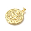 Rack Plating Brass Micro Pave Cubic Zirconia Pendants KK-Z086-67G-02-2