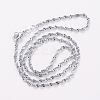 Stainless Steel Singapore Chain Necklaces NJEW-D117-01P-2