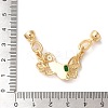 Brass Micro Pave Clear Cubic Zirconia Fold Over Clasps KK-A227-12G-3