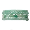Natural Green Aventurine Beaded Stretch Bracelet Sets BJEW-JB10782-1