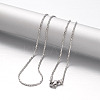 Tarnish Resistant 304 Stainless Steel Boston Link Chain Necklaces NJEW-L043-52P-2
