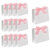 White Cardboard Paper Wedding Candy Boxes with Ribbon CON-FZC0002-002C-1