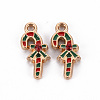 Eco-Friendly Alloy Enamel Pendants X-ENAM-T011-64-NR-2