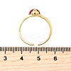 Brass Enamel Cuff Open Rings for Women RJEW-F184-13A-G-5