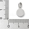 Ion Plating(IP) 304 Stainless Steel Micro Pave Cubic Zirconia Pendants STAS-Z107-02P-01-3