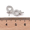 Brass with Cubic Zirconia Peg Bails KK-B087-13B-P-3