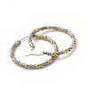 Non-Tarnish 304 Stainless Steel Twist Rope Hoop Earrings for Women LS-EJEW-C011-03P-2