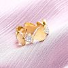 304 Stainless Steel with Rhinestone Finger Rings RJEW-Q020-15G-4